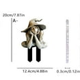 thumbnail image 3 of TIELUTT Halloween Garden Stakes 2D Flat Small Witch Girl/Pumpkin Man Decorative Stakes Outdoor Valentines Day Banners for Fireplace Organizer Containers Rabbit Cardigan for Girls Potting Tray Rabbit, 3 of 4