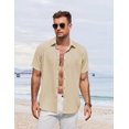 thumbnail image 6 of COOFANDY Mens Short Sleeve Button Down Shirt Lightweight Casual Shirts for Vacation Shirts, 6 of 6