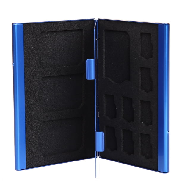 Soporte de caja de almacenamiento de tarjetas de memoria 8TF + 4SD de aleación de aluminio portátil Tmvgtek Para estrenar