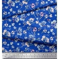 thumbnail image 2 of Soimoi Moss Georgette Fabric Artistic Floral Print Sewing Fabric Yard 42 Inch Wide, 2 of 5