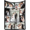 thumbnail image 3 of Custom Blanket with Picture Text Customized Blankets with 20 Photos Personalized Blanket Using My Own Pictures, Memorial Gifts for Birthday Christmas Valentine's Day Dad Mom Daughter Friends, 3 of 6