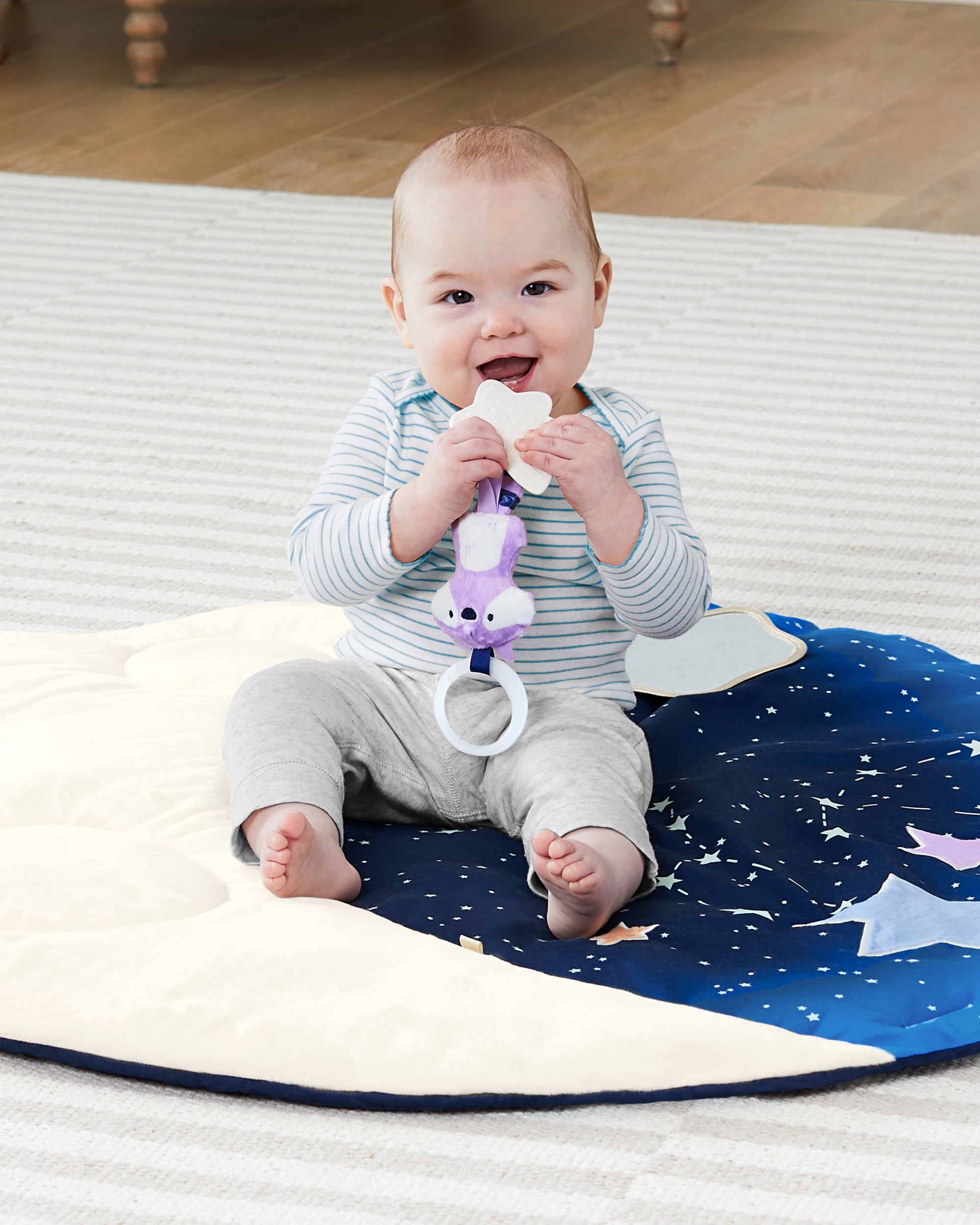 Skip Hop Baby Celestial Dreams Tummy Time Mat, 3-in-1 Activity Play Gym, Age 0+