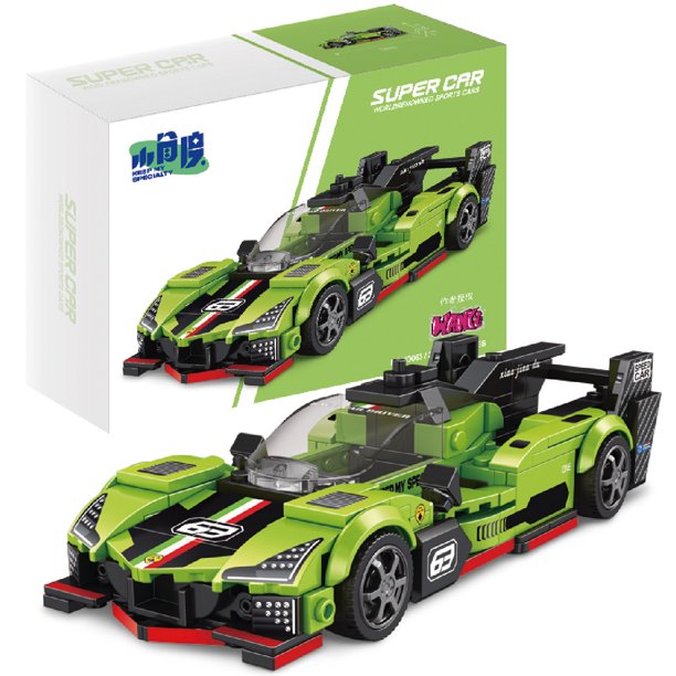 11 tipos de bloques de construcción de automóviles de campeones de velocidad, bloques de construcción MOC, vehículos deportivos famosos, juguetes, regalo para niños