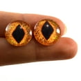 thumbnail image 2 of Bright Orange Cat Dragon Glass Eyes, 2 of 7