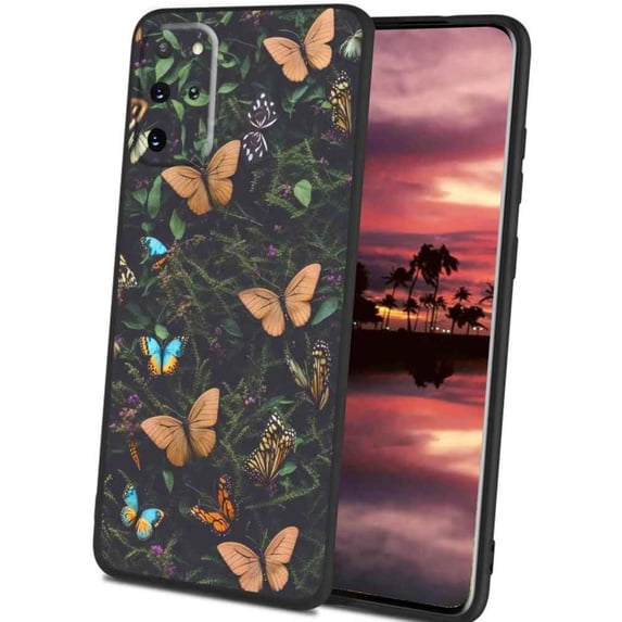 Butterflies-Witchy-Goth-Cottagecore-Forest-9 Phone Case, Degined for Samsung Galaxy S20+ Plus Case Men Women, Flexible Silicone Shockproof Case for Samsung Galaxy S20+ Plus