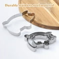 thumbnail image 3 of 5 Pcs Pig Shaped Cookie Cutter, Stainless Steel marranitos Cookie Cutter Set, 5 Sizes Pig Animal Cookies Cutters for Cookies, Conchas & Mexican Pan Dulce, Silver, 3 of 8
