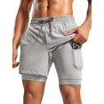 thumbnail image 1 of Shorts CRZ YOGA 2 en 1 con Forro, Secado Rápido y Bolsillos Talla M, 1 of 5