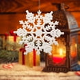 thumbnail image 5 of Glittering Snowflake Ornament Set for Festive Christmas Tree Hanging Decorations and Seasonal Holiday Party Home Decorative with Design, 5 of 7