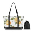 thumbnail image 7 of FORMRS Canvas Laptop Tote Bag for Women with 15.6" Computer Compartments Shoulder Handbag, White Watercolor Oranges, 7 of 7