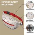 thumbnail image 5 of Fanny Pack Beige Christmas Tree Pattern Waist Pack Bag,Running Cross Bag,Waterproof Large Fanny Packs for Women Men for Travel Running Hiking Cycling, 5 of 6