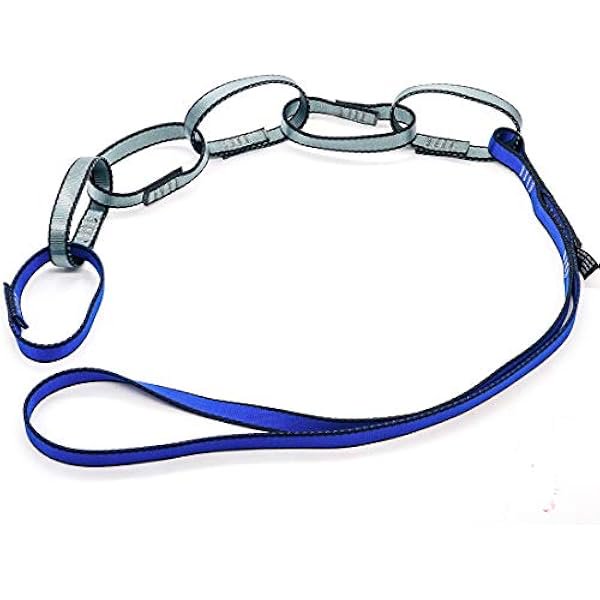 wonima02 Daisy Loop Chain for Climbing,22KN(4950lb) Nylon Webbing Sling 0.7in(17mm) Safe Chain,CE Certified for Outdoor Activities,Personal Anchor Tether System,Aid Climbing