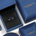 thumbnail image 5 of Gem Stone King 14K White Gold Blue Sapphire Solitaire Engagement Ring for Women | 2.46 Cttw | Round 8MM | Gemstone September Birthstone | Size 5, 5 of 6