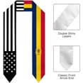 thumbnail image 2 of Chad Mix United States Black American Flag Graduation Stole Shawl Sash Scraf Gift For Abroad Student International Study, 2 of 6