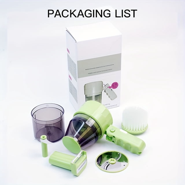 1 Set USB Charging Wireless Food Processor | Multi-functional Kitchen Garlic Press, Meat and Vegetable Mixer with Food-Grade Cup, Ideal for Kitchen and Camping, and Holiday Gift
