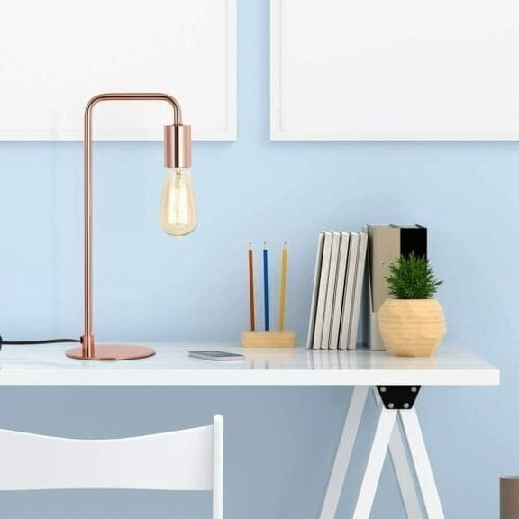 Set of 2 Industrial Desk Lamps Bedroom Nightstand Table Lamp Metal Edison Light