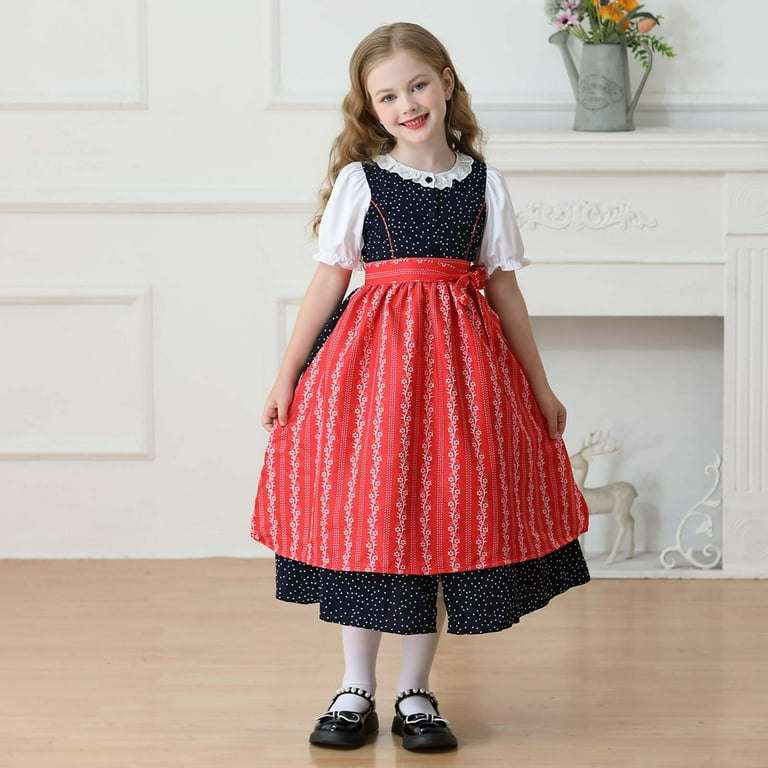 Girls Dresses Bavarian Traditional Dress Outfit for Kids Toddler