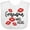 AA-White, variant on Inktastic Grandma Was Here Red Kisses Boys or Girls Baby Bib