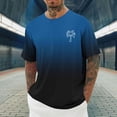 thumbnail image 3 of Mens Camisas de Manga Corta Impresión Casual Deportes Cuello Redondo Blusa, Poliéster Ligero para la Primavera Verano Al Aire Libre Uso Diario, 3 of 4