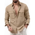 thumbnail image 1 of Camisa funcional de manga larga para hombre con protección UV UPF50+ para senderismo, 1 of 5