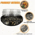 thumbnail image 3 of 10 Inch Catering Trays with Lids, 30 Pack Round Plastic Serving Tray with Lids for Food, Gold Leaf Cookie Tray with Lid for Parties, Large Cake Tray with Lid for Sushi & Pizza, Heavy-duty, 3 of 3
