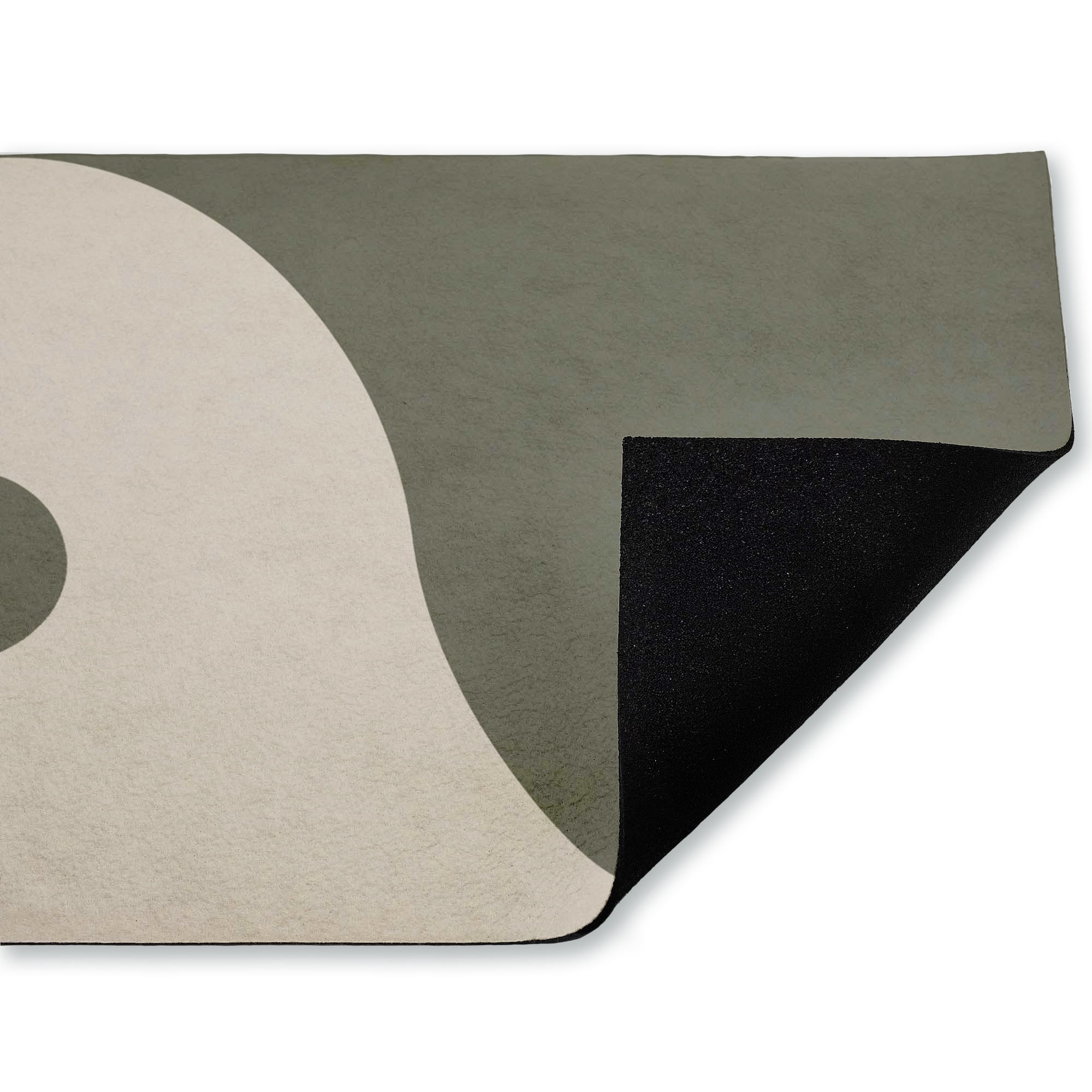 Stupell Industries Curved Neutral Yin Yang Symbol Printed Outdoor Door Floor Mat, design by Ziwei Li