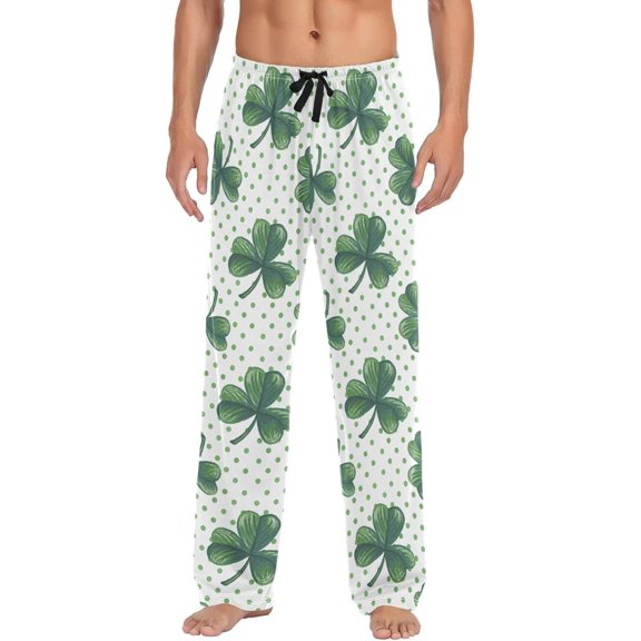 GZHJMY St. Patrick's Day Pajama Pants for Men, Lounge Pants Lightweight Men Pajama Bottoms with Drawstring Pockets, Christmas New Year Birthday Gifts, Large