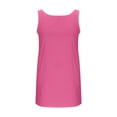 thumbnail image 6 of Qiopertar Cotton Sleeveless Dress for Women Casual Round Neck Pocket Dress Solid Color A-Line Comfy Summer Beach Vacation Travel Dress, Hot Pink XL, 6 of 7