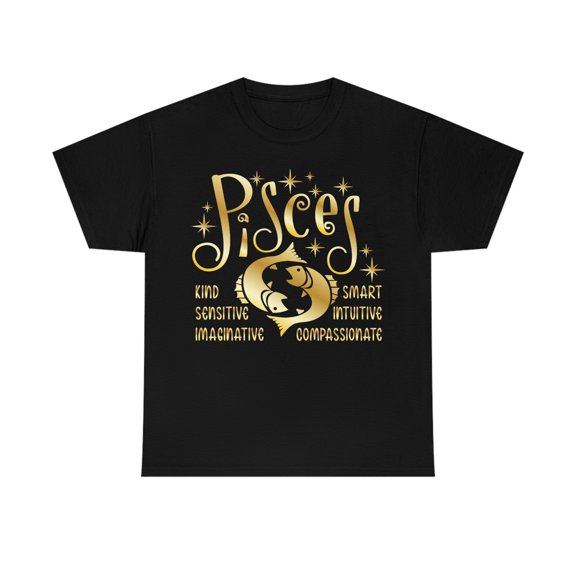 Pisces Zodiac Heavy Cotton Tee