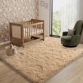 thumbnail image 4 of Janvonne Fluffy Area Rugs for Living Room,Bedroom,Dorms,5x7ft Soft Shaggy Sofa-side Carpet, Home Decor Aesthetic,Camel, 4 of 8