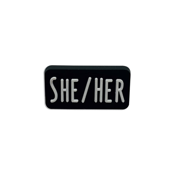 Bulk She Her Pronoun Silicone Pins (500 Pins)