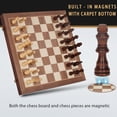 thumbnail image 3 of Juego de ajedrez Jumlys, tablero magnético de madera, 15 unidades, plegable, con almacenamiento, 3 of 7