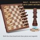 thumbnail image 3 of Juego de ajedrez Jumlys, tablero magnético de madera, 15 unidades, plegable, con almacenamiento, 3 of 7
