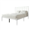 thumbnail image 2 of Castle Place Contemporary Twin Size Metal Platform Bed, White, 2 of 7