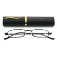 thumbnail image 3 of EYE ZOOM 4 Pack Compact Slim Metal Reading Glasses with Tube Case for Men Women, Black +2.75, 3 of 5