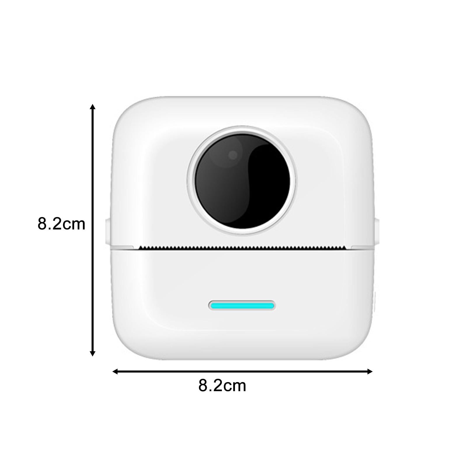 Wzmzjy Mini Portable Printer, Inkless Sticker Printer with 10 Rolls Paper, Mini Thermal