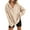 # BEIGE, variant on SWQZVT Womens Hoodies Button Up V Neck Long Sleeve Pullover for Women Side Slit Sweatshirts Casual Fall Hooded Tops L