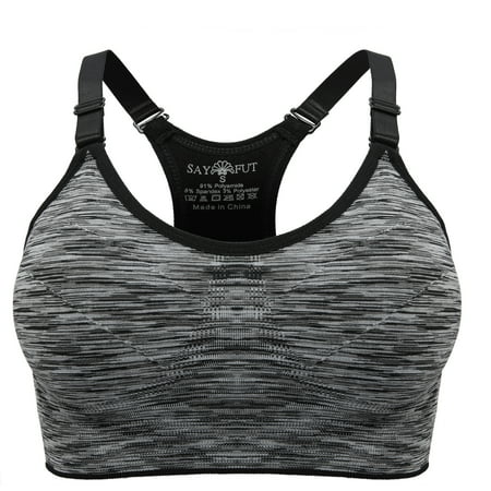 

Women s High Support Racerback Sports Bra Adjustable Cami Bra Athletic Tops with Removable Pads