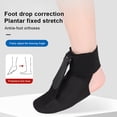 thumbnail image 4 of Ortesis para pie caído, calcetín para pie caído, férula dorsal ajustable para fascitis plantar, faja de neopreno para estiramiento de fascia plantar, suave para uso nocturno y diurno, 4 of 9