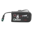 thumbnail image 1 of Electric Bike Led Power Display Panel Electric Bike Modification Display Meter With Waterproof 5p Male Plug For 22.2mm Handlebars, 1 of 4
