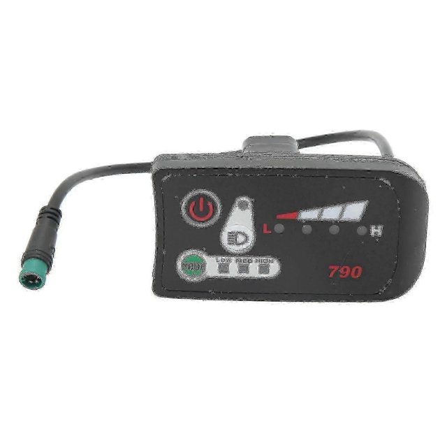Electric Bike Led Power Display Panel Electric Bike Modification Display Meter With Waterproof 5p Male Plug For 22.2mm Handlebars