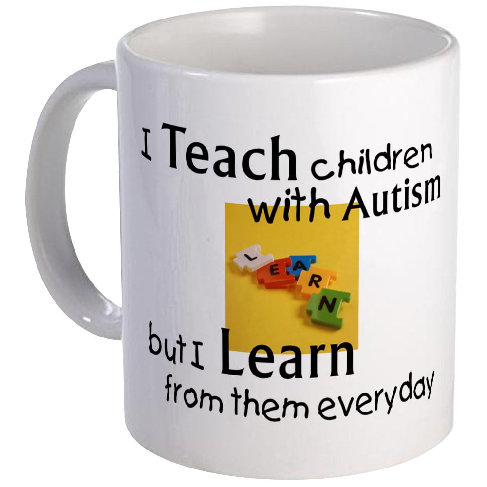 CafePress Teach, Learn Autism Mugs Unique Coffee Mug, Coffee Cup