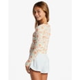 thumbnail image 3 of Billabong Girls Youth Kids Fall For It Floral Long Sleeve Buttoned Top (Medium, Salt Crystal), 3 of 3