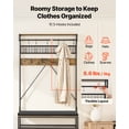 thumbnail image 3 of VEVOR Hall Tree, 72 in Coat Rack with Shoe Bench, 2-Tier Freestanding Shoe Rack Storage Organizer with Hooks, Hanging Rod and Wire Shelf, Steel Frame Entrance Coat Holder for Entry, Bedroom, Closet, 3 of 9