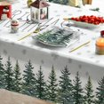 thumbnail image 3 of Christmas Tablecloth 60×120 Inch Rectangular, Winter Snow Trees White Washable Table Cover for Party Picnic Dinner Decor, 3 of 6