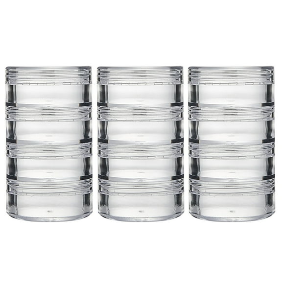 3 juegos de tarros pequeños para crema, tarros redondos para crema facial, botellas transparentes para almacenar crema, cajas de viaje para almacenar crema.
