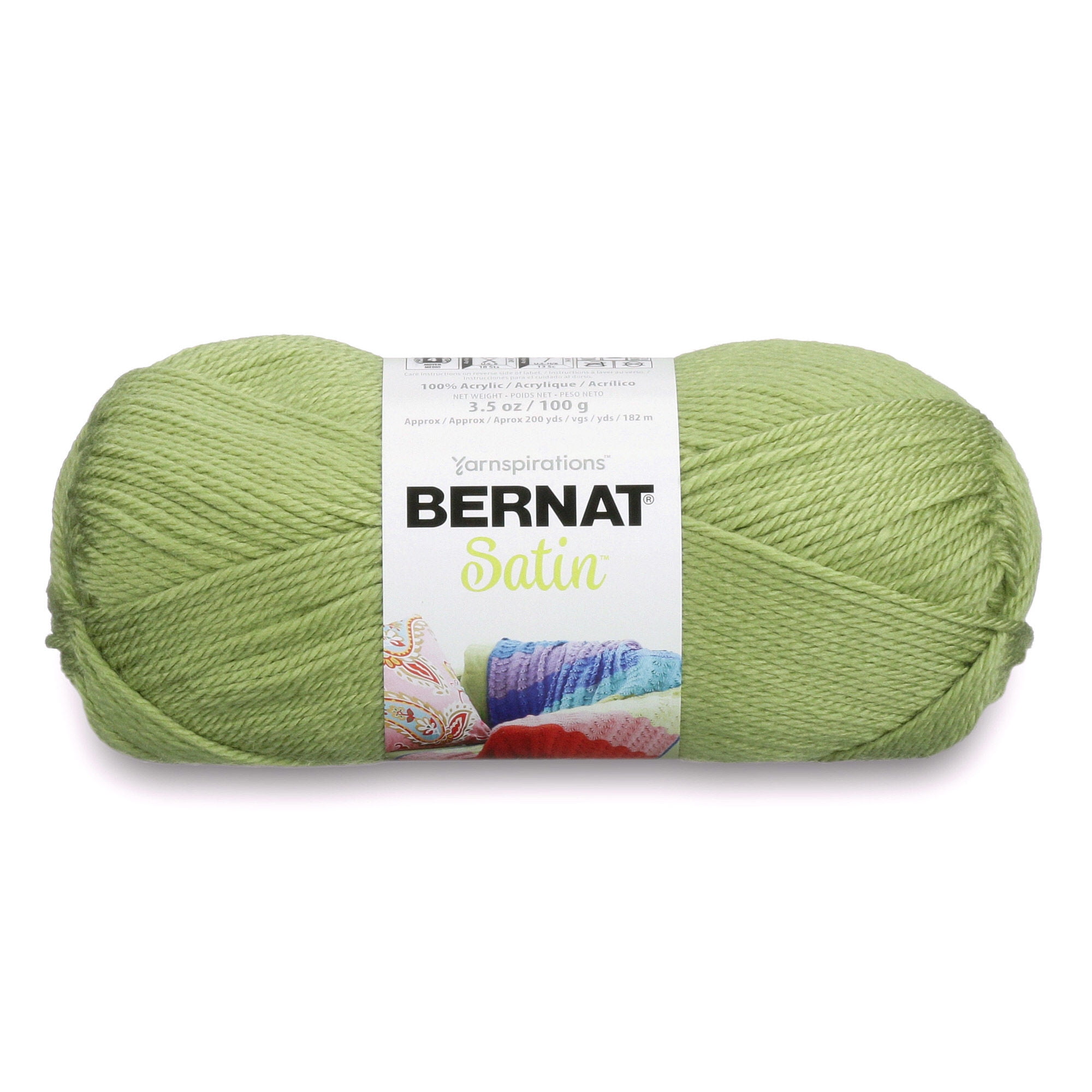 Bernat Satin Yarn (100G/3.5Oz), Fern