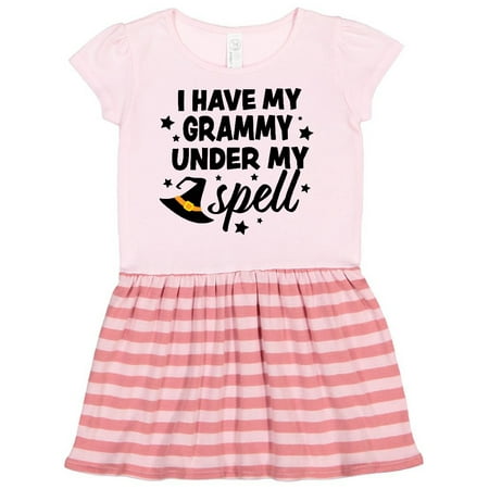 

Inktastic I Have My Grammy Under My Spell with Cute Witch Hat Gift Toddler Girl Dress