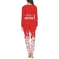 thumbnail image 4 of Ropa de dormir de manga larga para mujer, conjunto de dos piezas con patrón navideño, pijama informal y acogedor para el hogar, Invierno, 4 of 4