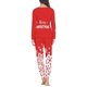 thumbnail image 4 of Ropa de dormir de manga larga para mujer, conjunto de dos piezas con patrón navideño, pijama informal y acogedor para el hogar, Invierno, 4 of 4