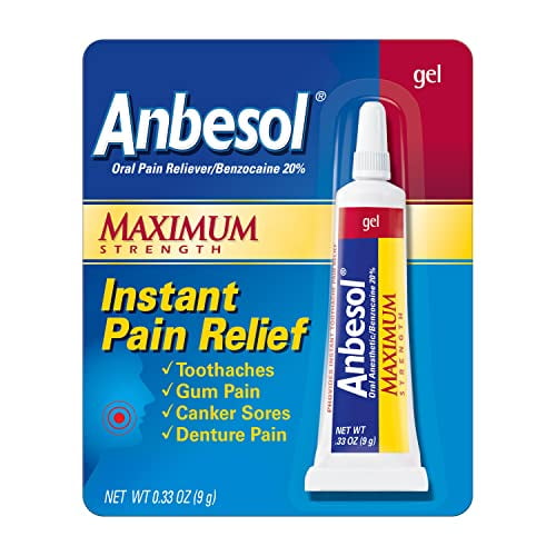 Anbesol Gel Maximum Strength Instant Oral Pain Relief for Toothaches